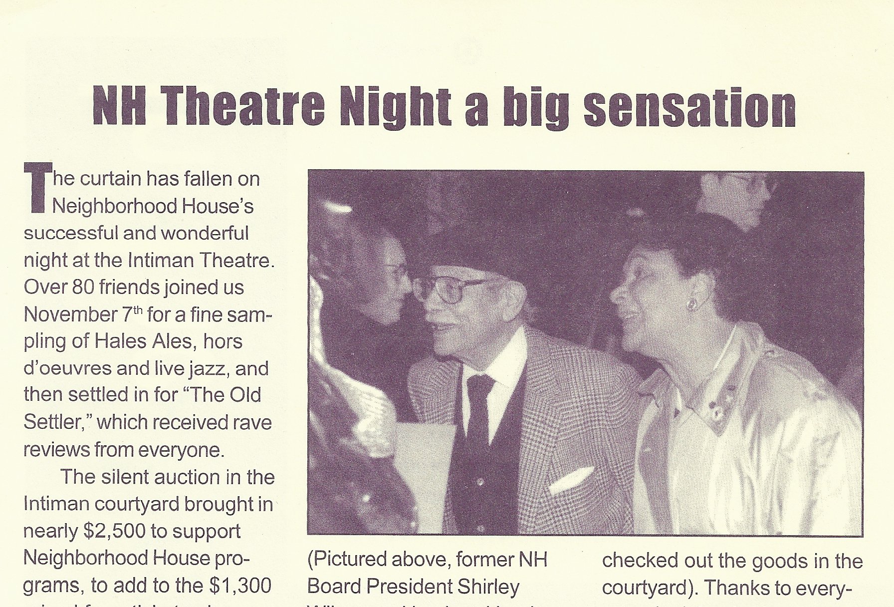 NH Auction piece in the newspaper with Louis and Shirley Wilcox