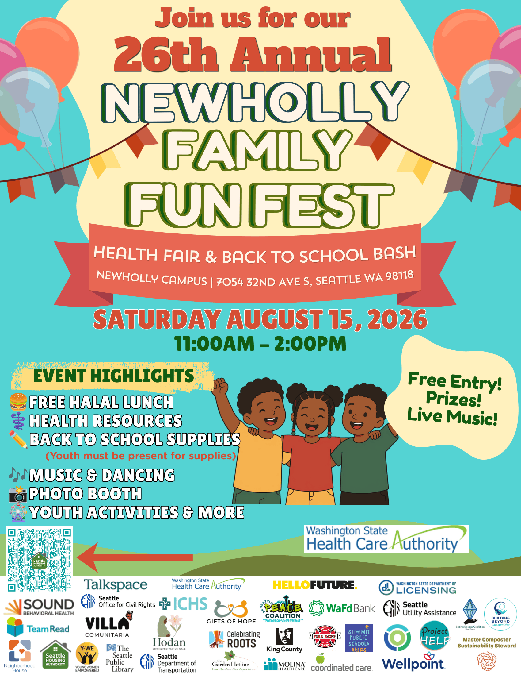 NewHolly Family Fun Fest Flyer - August 15th 11-2