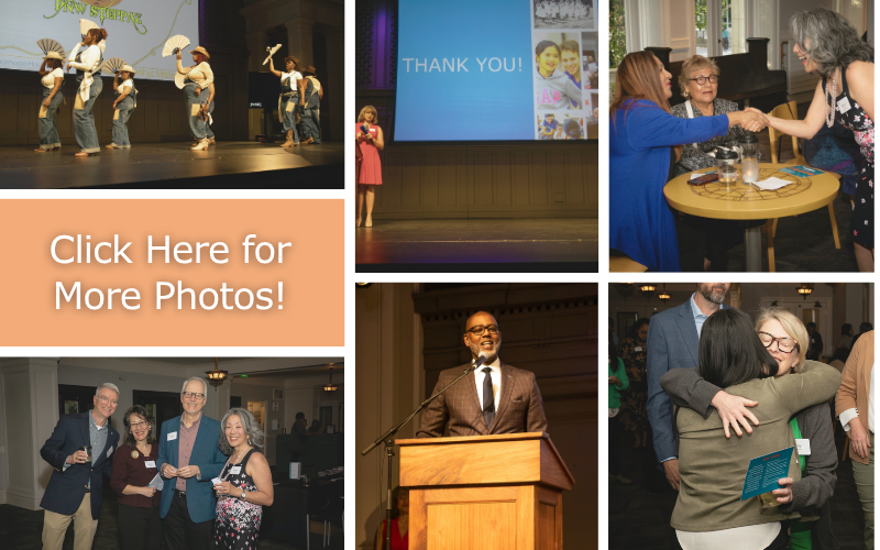 Collage of photos from event. Text: click here for more photos